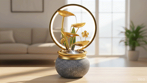 Sobna Vodena Fontana sa LED Svetlom – Feng Shui Dekoracija