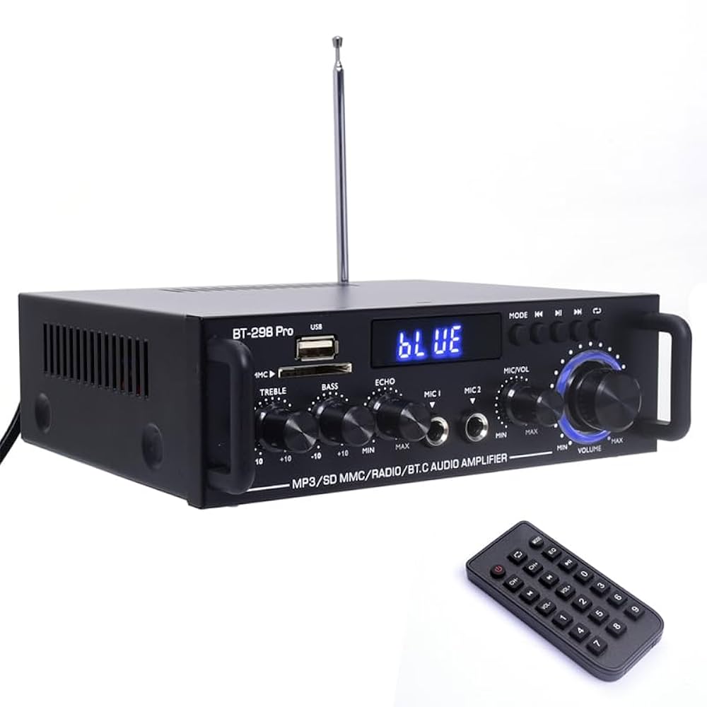BT-298 Pro – HiFi Bluetooth Pojačalo 400W×2 sa MIC i FM Radiom