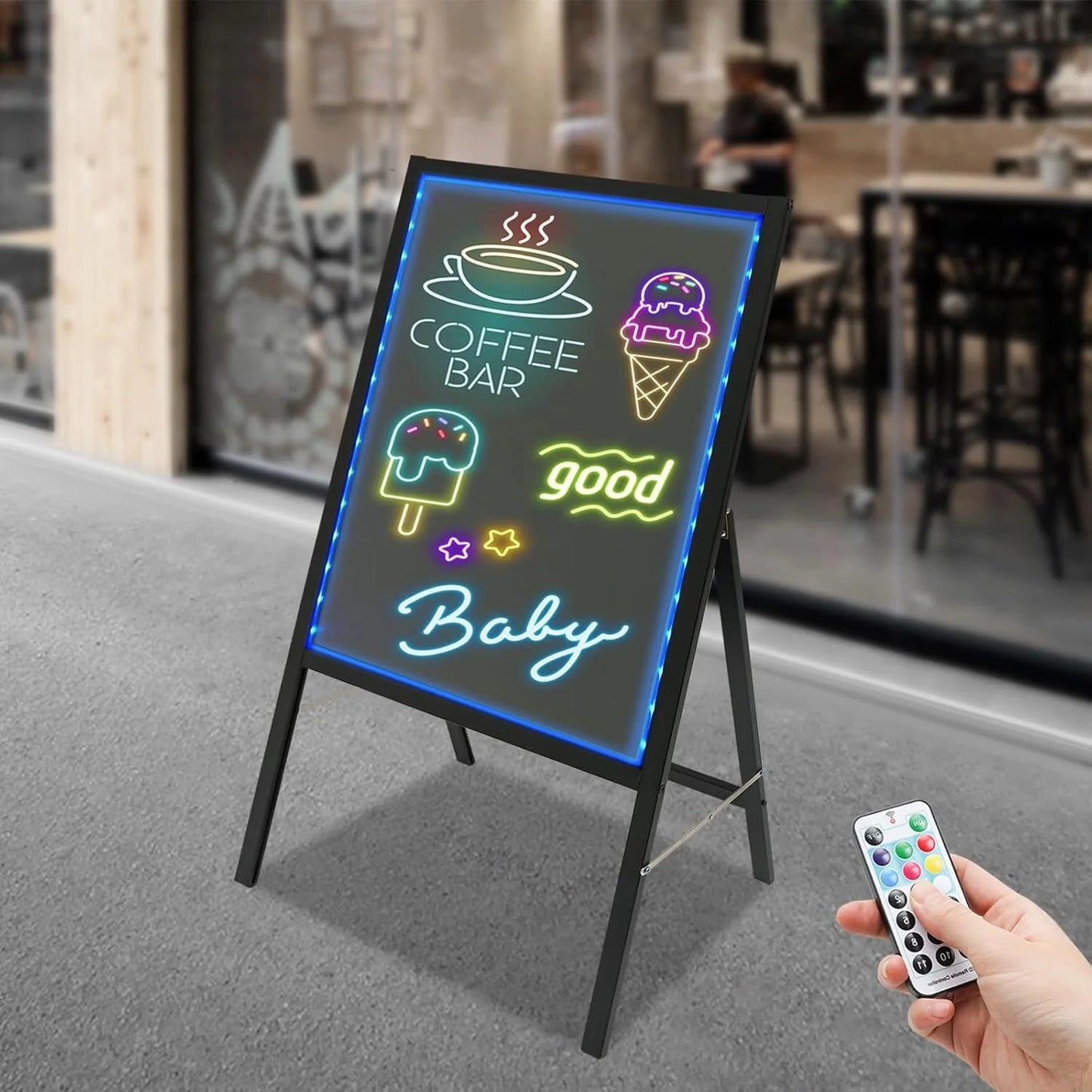 LED Reklamna Tabla za Pisanje 60x80 cm – Svetleća Tabla sa Daljinskim za Kafiće, Barove i Lokale