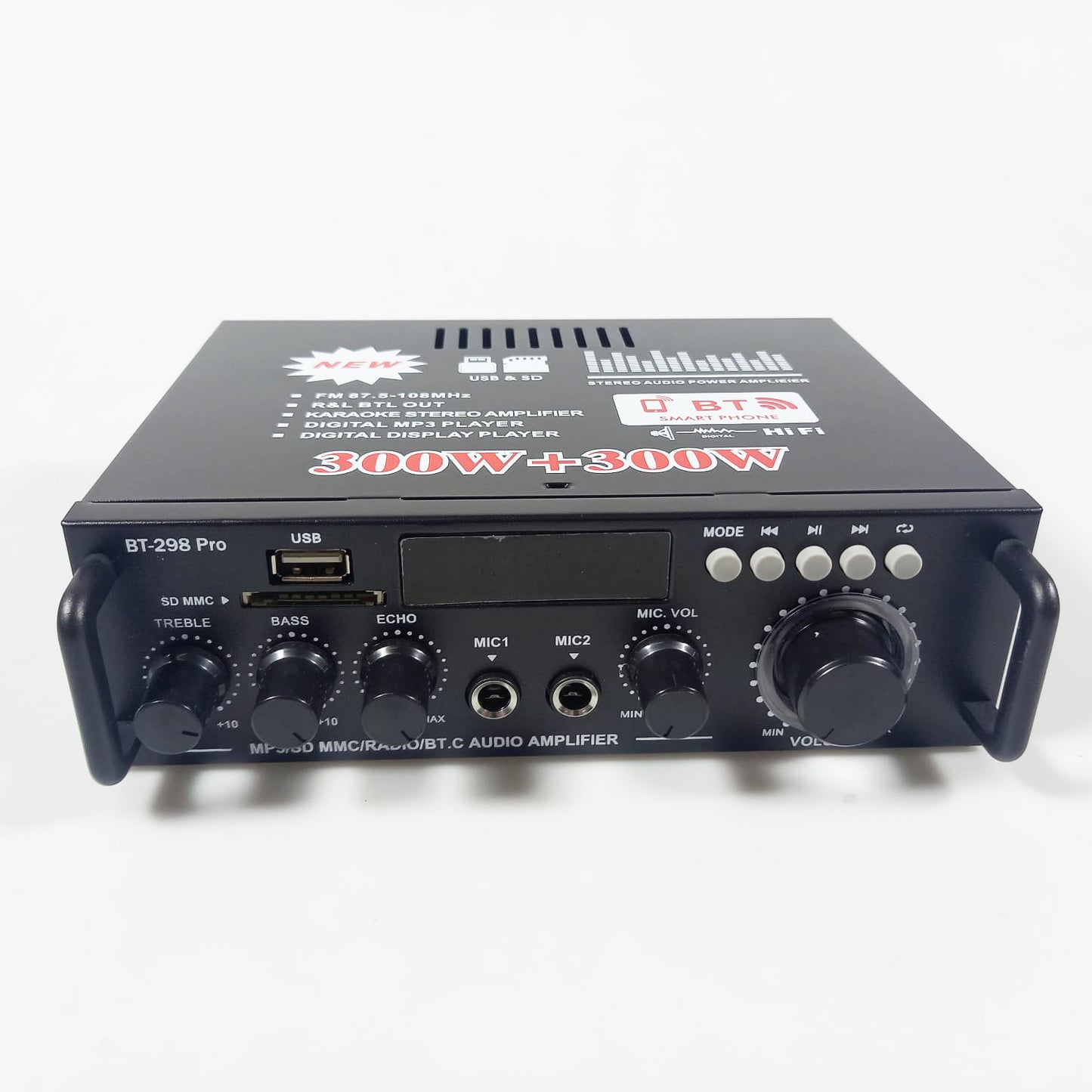 BT-298 Pro – HiFi Bluetooth Pojačalo 400W×2 sa MIC i FM Radiom