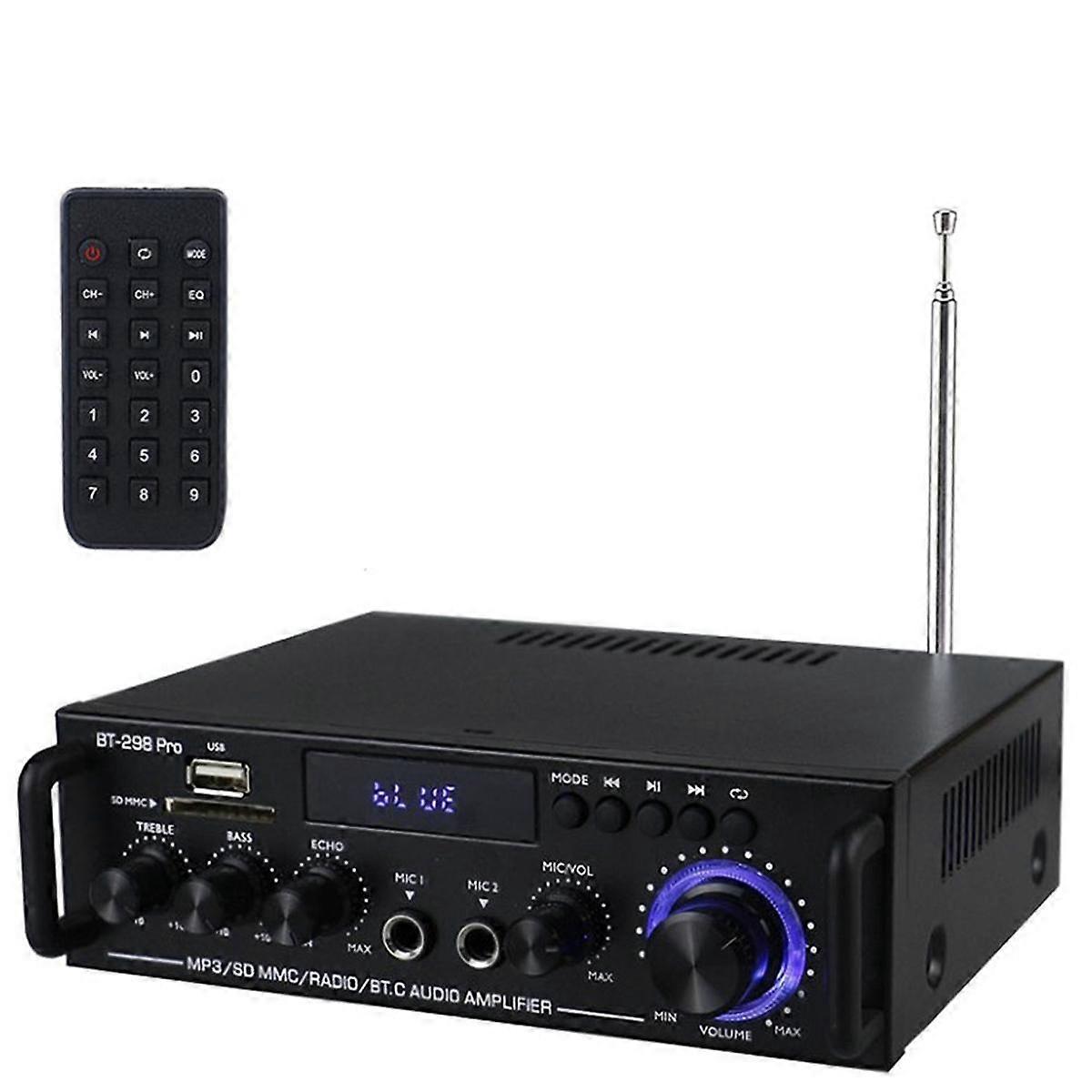 BT-298 Pro – HiFi Bluetooth Pojačalo 400W×2 sa MIC i FM Radiom