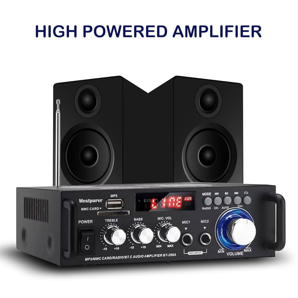 BT-298 Pro – HiFi Bluetooth Pojačalo 400W×2 sa MIC i FM Radiom