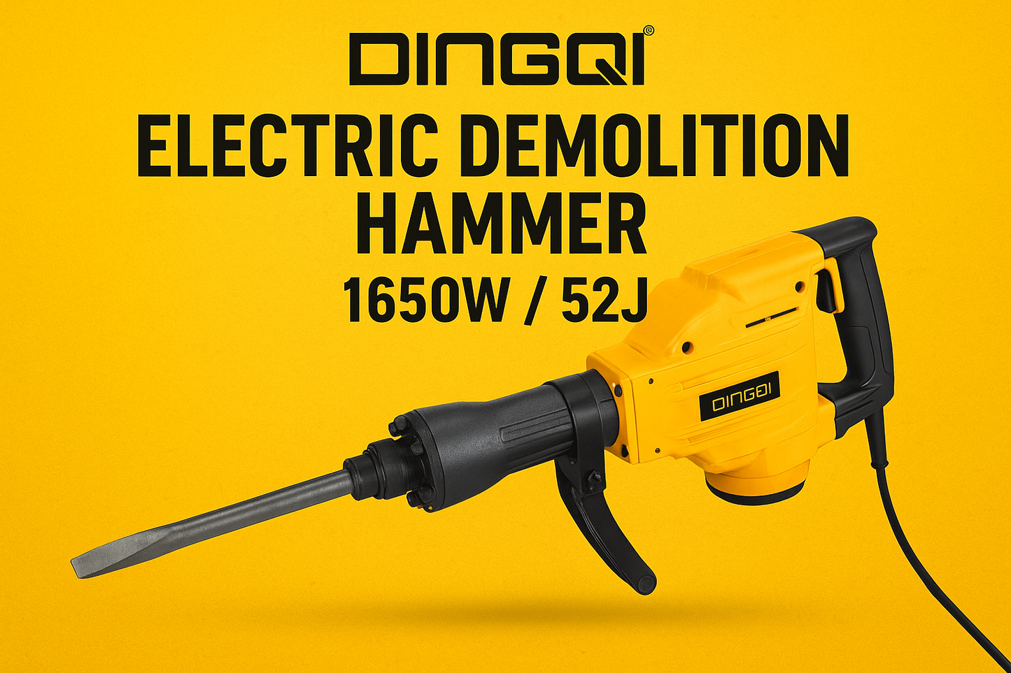 DINGQI Pikamer 1650W 52J – Profesionalna Štemarica / Razbijač Betona + Špic i Dleto