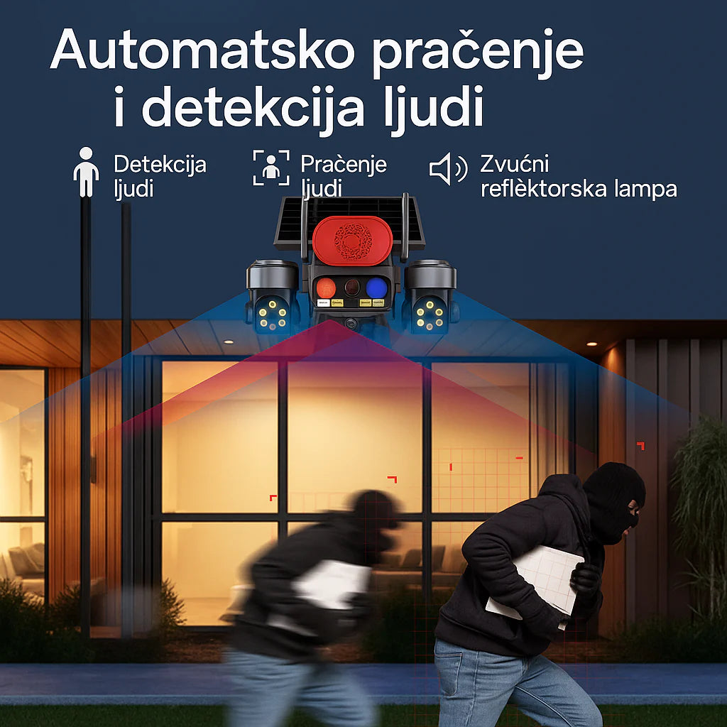 Solarna PTZ Kamera 4G sa tri sočiva 25mpix