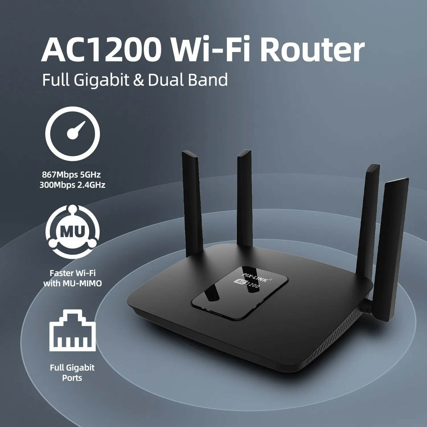 PixLink ruter LV-AC06 1200Mbps dual band