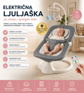 Bebi Muzička Električna Ljuljaška – Automatska Njihalica za Bebe sa Daljinskim Upravljačem i Melodijama