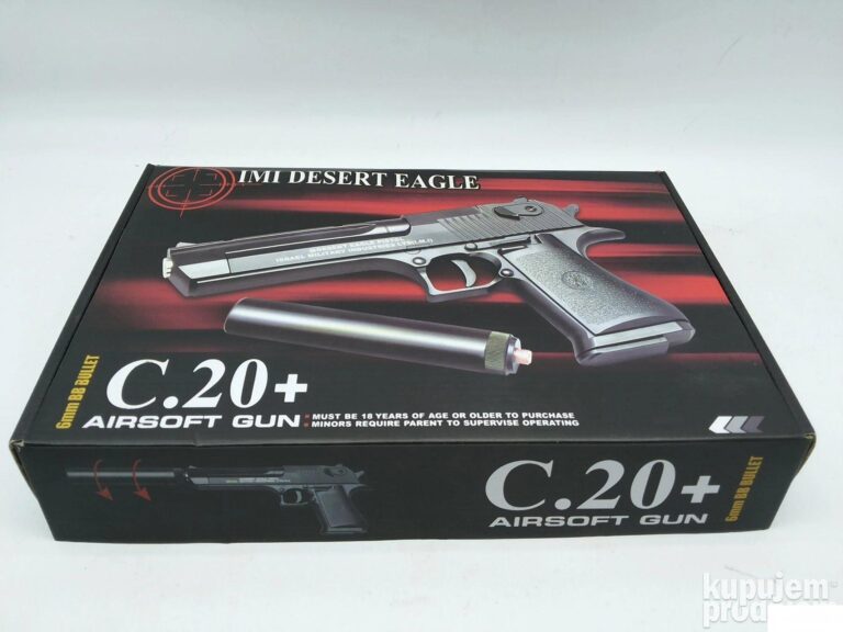 Airsoft pistolj sa prigusivacem C20+ Desert Eagle