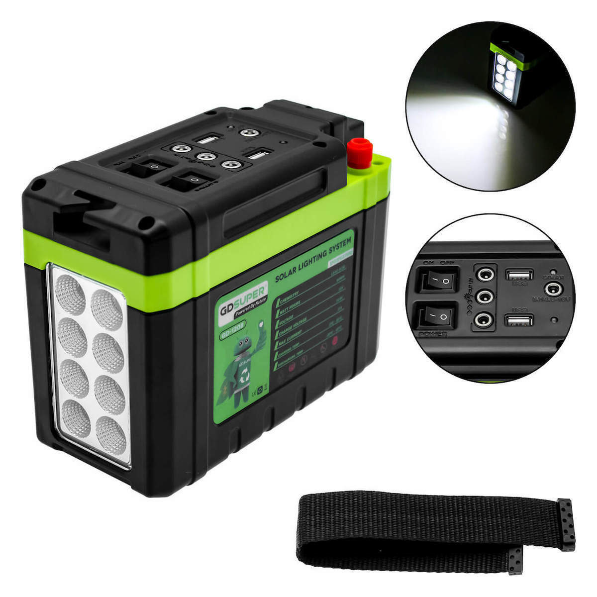 Solarni sistem sa baterijom GD SUPER 12V 8Ah