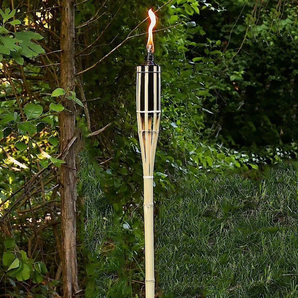 Bambus Baklja 120cm za Baštu – Prirodna Dekoracija i Atmosfera uz Plamen