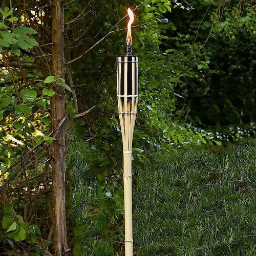 Bambus Baklja 120cm za Baštu – Prirodna Dekoracija i Atmosfera uz Plamen