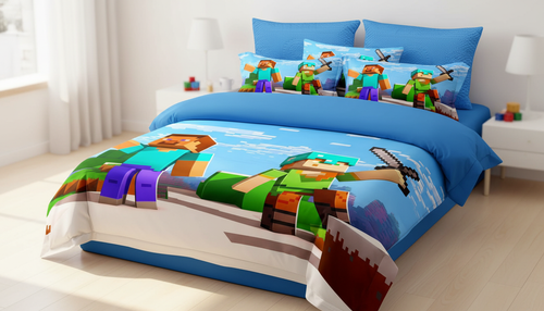 5D Minecraft Posteljina – Udobnost i Stil za Dečiju Sobu