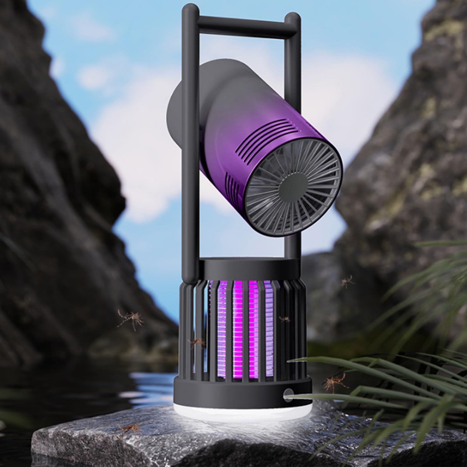 Zamka za komarce sa UV svetlom, ventilatorom i LED noćnom lampom