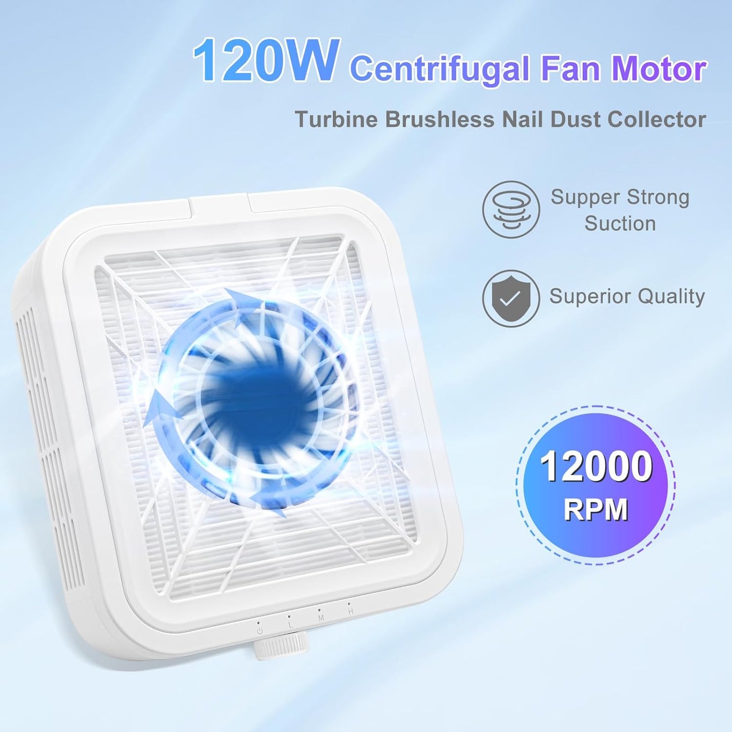 Profesionalni aspirator za nokte snage 120W
