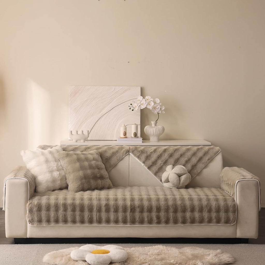 Krzneni fleker braon 70×150 cm – mekan i topao prekrivač