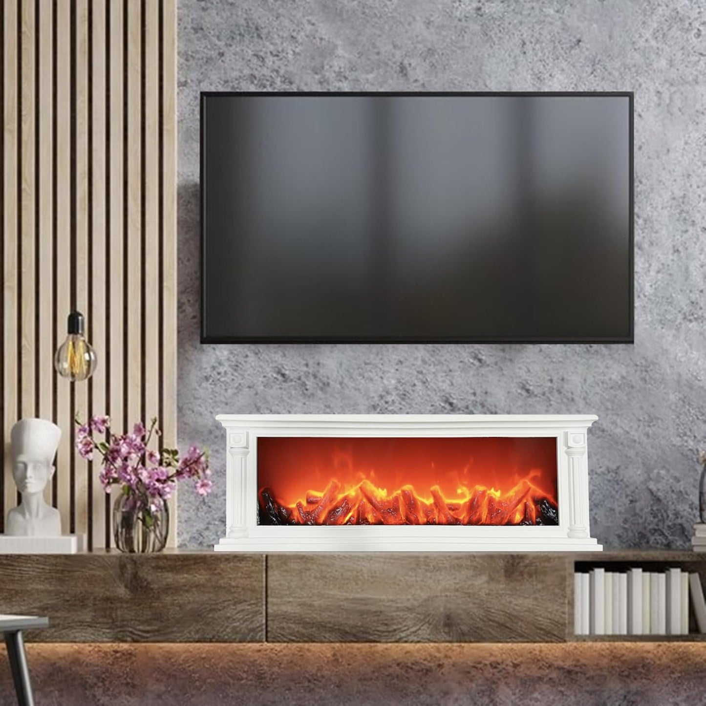 Led Kamin sa efektom vatre veliki 101x15x28cm