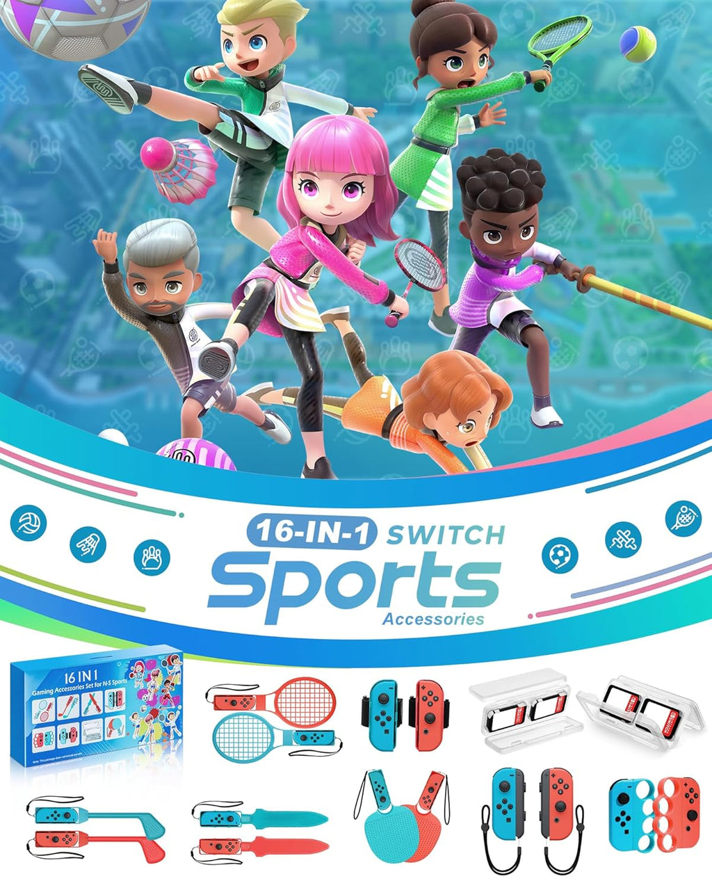 Nintendo Switch 16-u-1 Sportski Set 