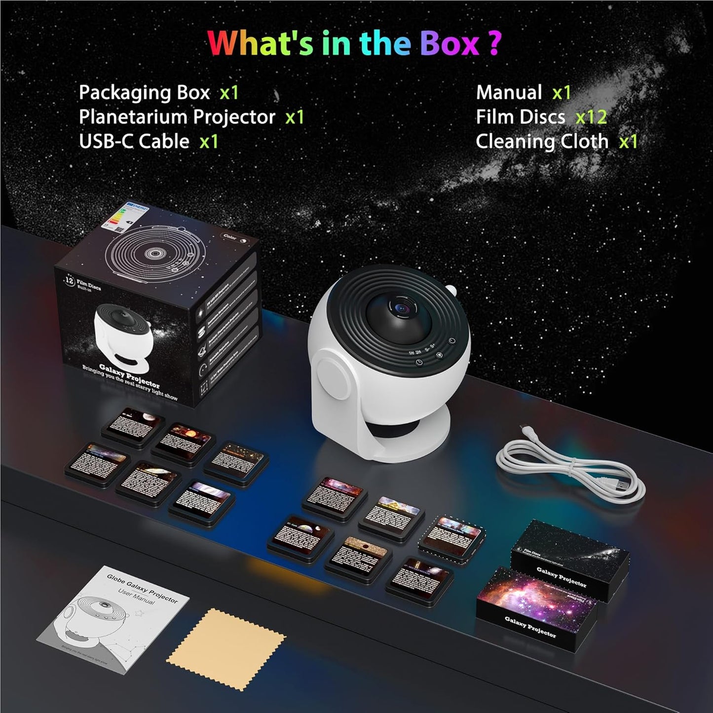 Projektor Zvezda i Galaksija sa 12 diskova
