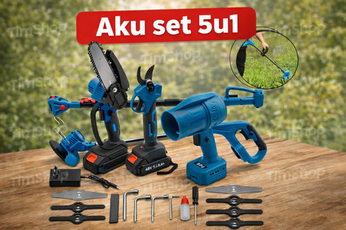 u1 Aku Baštenski Set – Makaze, Testera, Trimer i Duvač sa Teleskopom