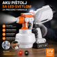 Aku pištolj za farbanje 21V sa LED svetlom – Precizno prskanje boje, bežični paint sprayer za zidove, drvo i metal