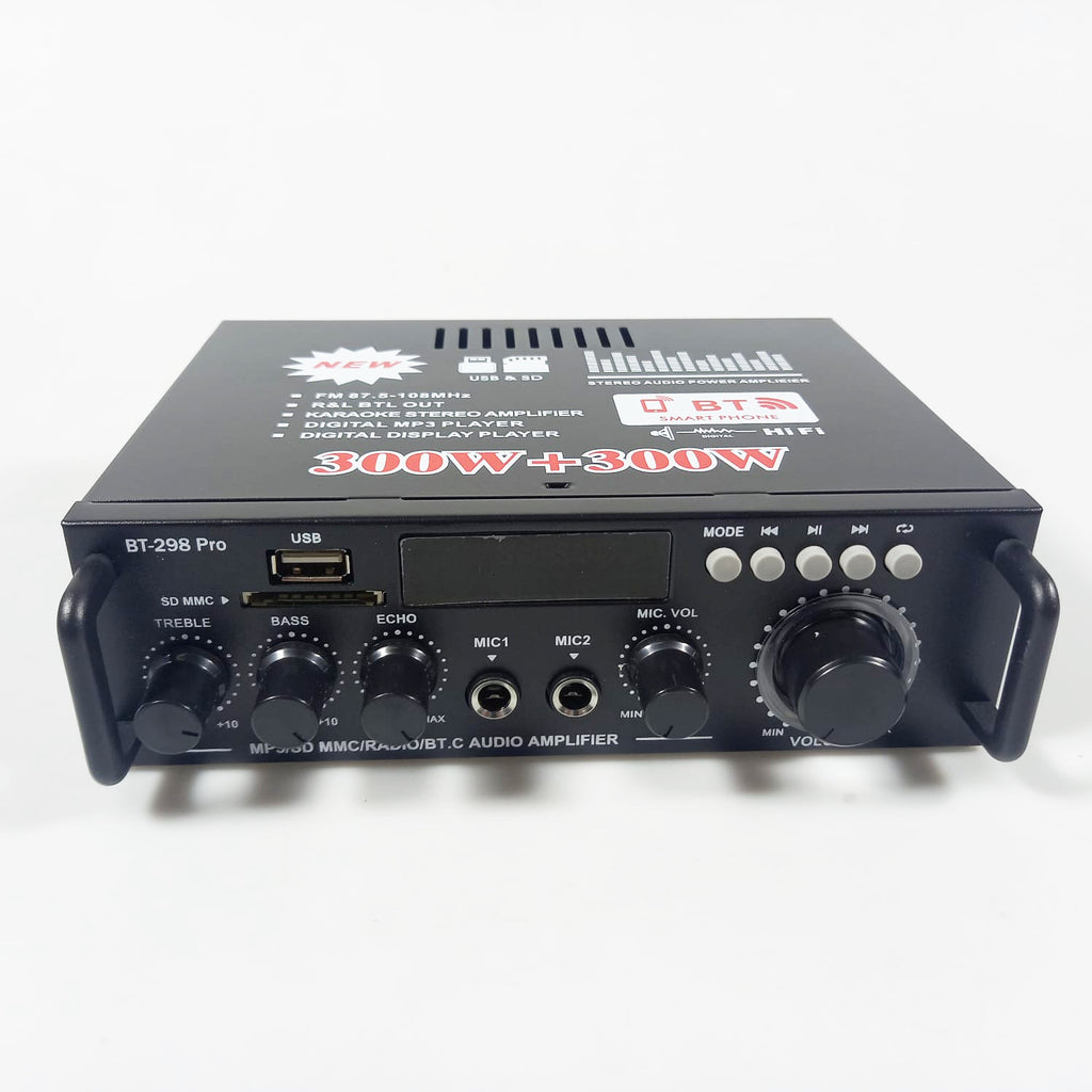BT-298 Pro – HiFi Bluetooth Pojačalo 400W×2 sa MIC i FM Radiom