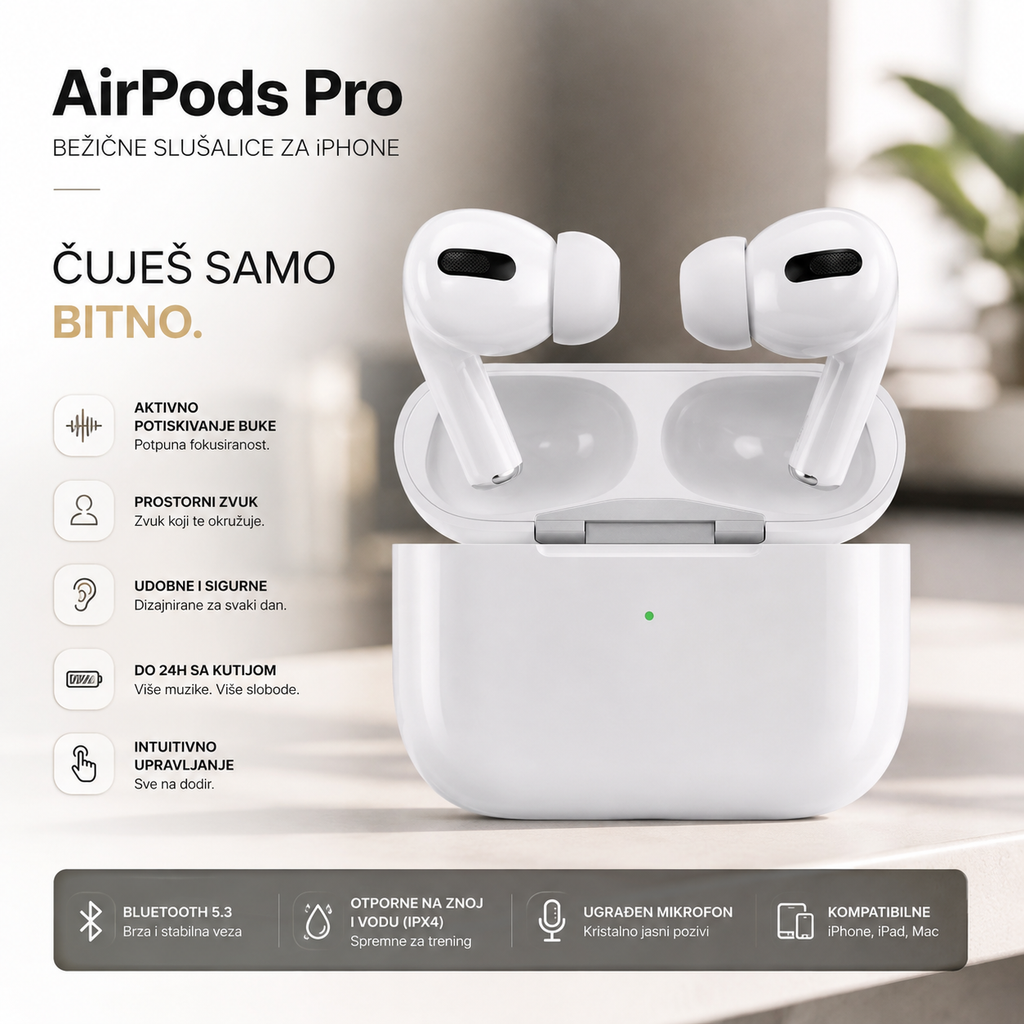Apple AirPods Pro Bezicne Slusalice Za iPhone Air Pods