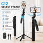 C12 Selfie Stativ 1.8M sa Automatskim Praćenjem Lica – Rotirajući Tripod za Telefon, Vlog i Snimanje