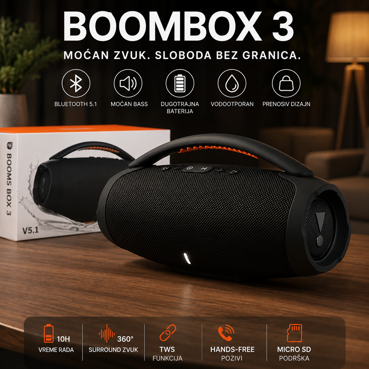 Bluetooth zvucnik Boom Box 3