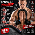 Power Twister 50 kg – Metalna Šipka sa Oprugom za Vežbanje Grudi, Ruku, Ramena i Leđa