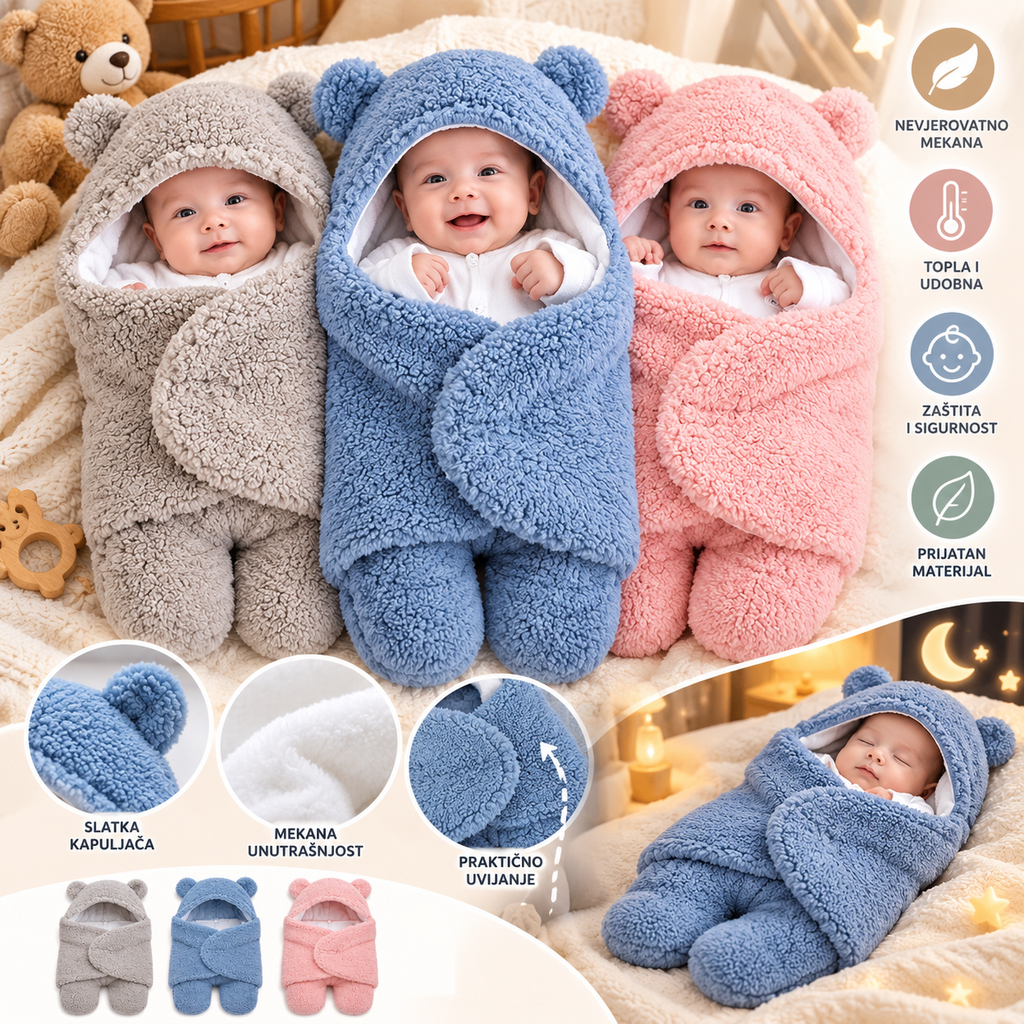 BabyBlanket Mekana Vreća za Spavanje za Bebe – Udobna Bebi Vreća za Miran San