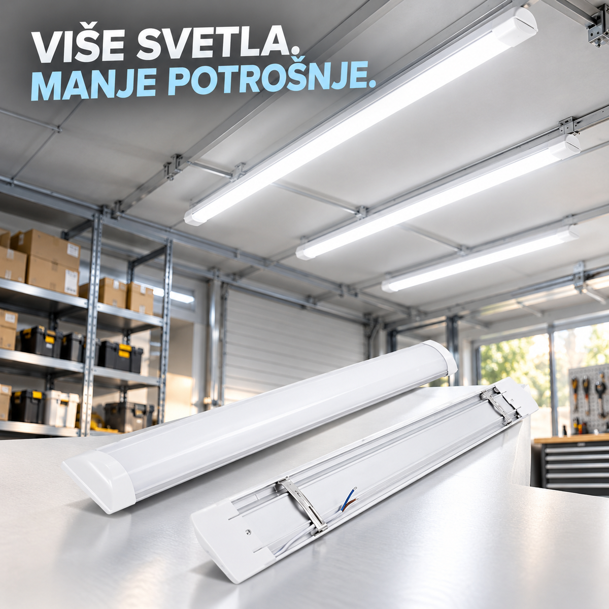 LED Neonke 100W – LED Strele 120 cm za Snažno i Efikasno Osvetljenje
