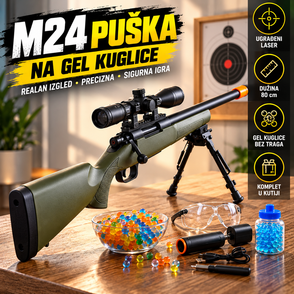 M24 puska snajper sa laserom i gel kuglicama