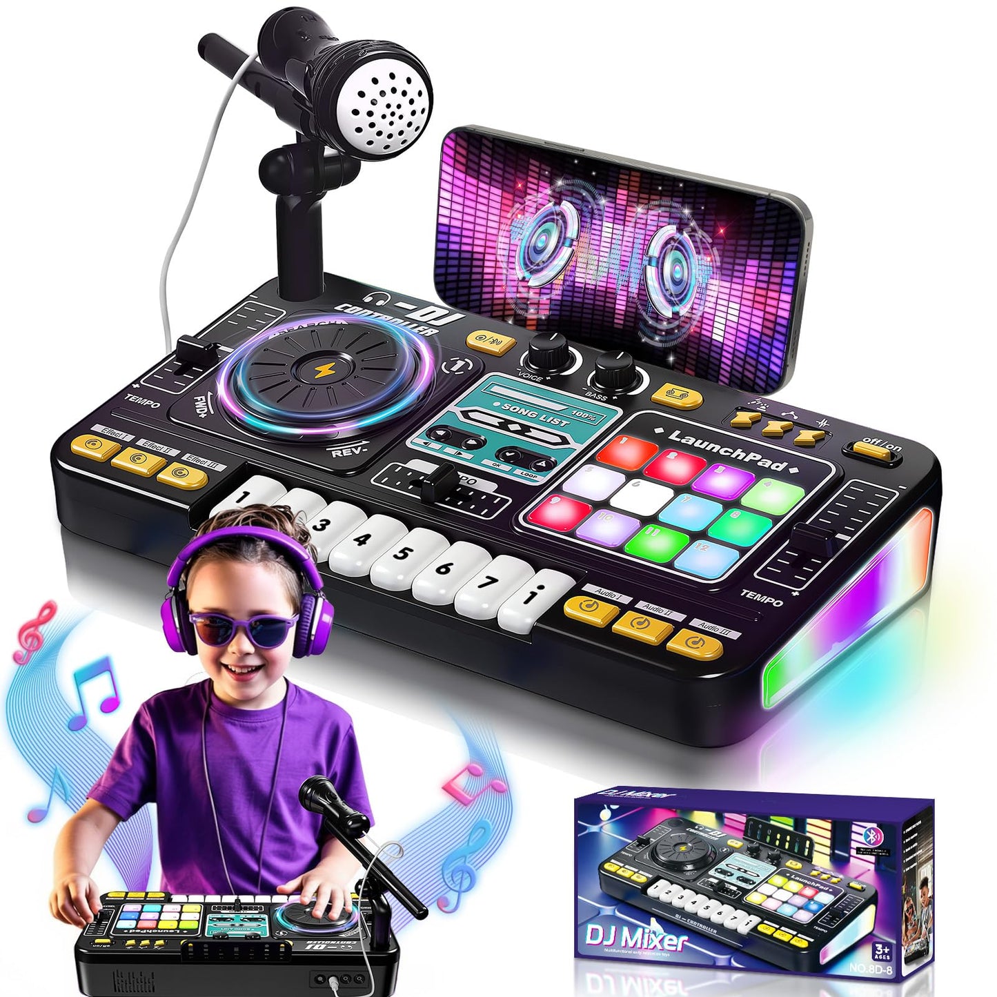 DJ Mikseta za Decu – Postani Mali DJ uz Svetlosne i Zvučne Efekte