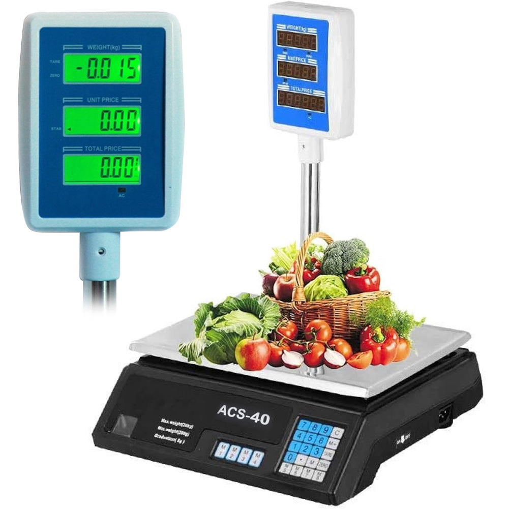 Digitalna vaga sa vratom 0-40kg LCD Ekran sa obe strane