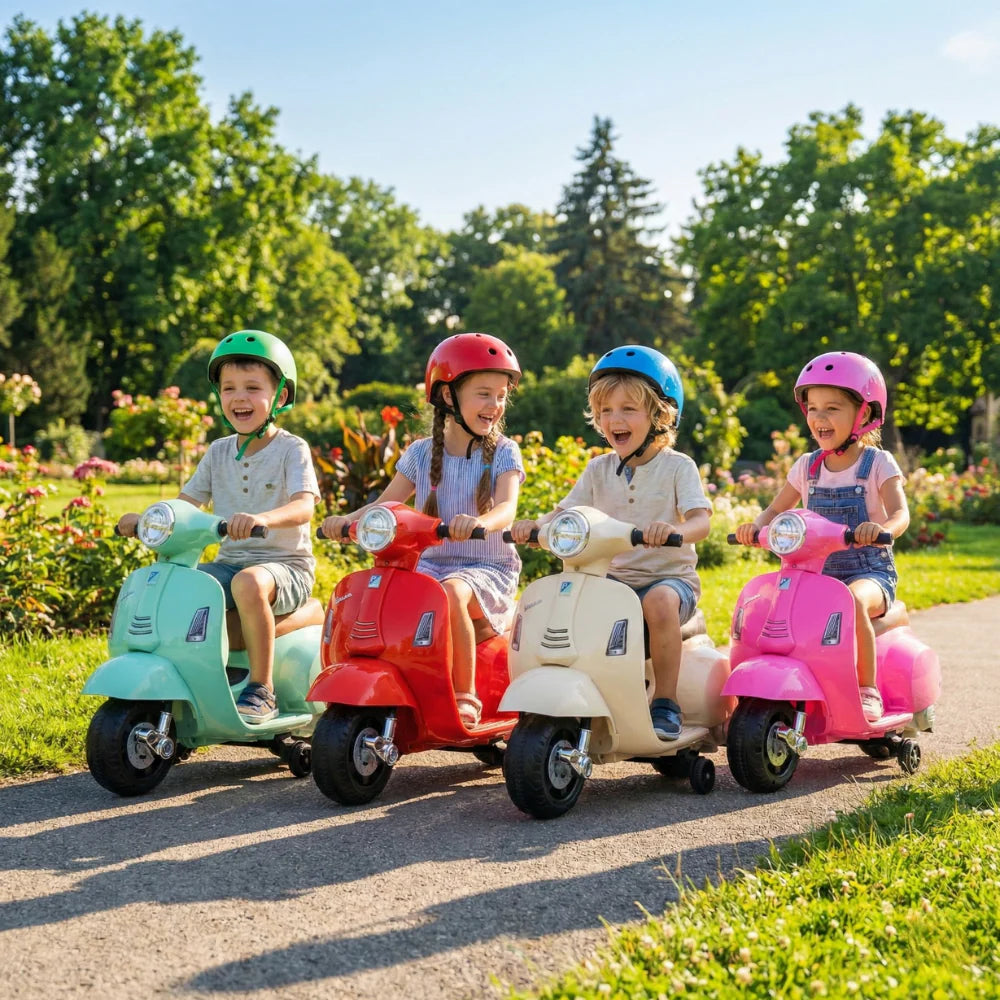 Vespa Motor za Decu na Akumulator – Električni Skuter sa LED Svetlima