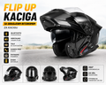 Flip Up Kaciga sa Bluetooth Interkomom – Modularna Moto Kaciga sa Sunčanim Naocare i Handsfree Pozivima