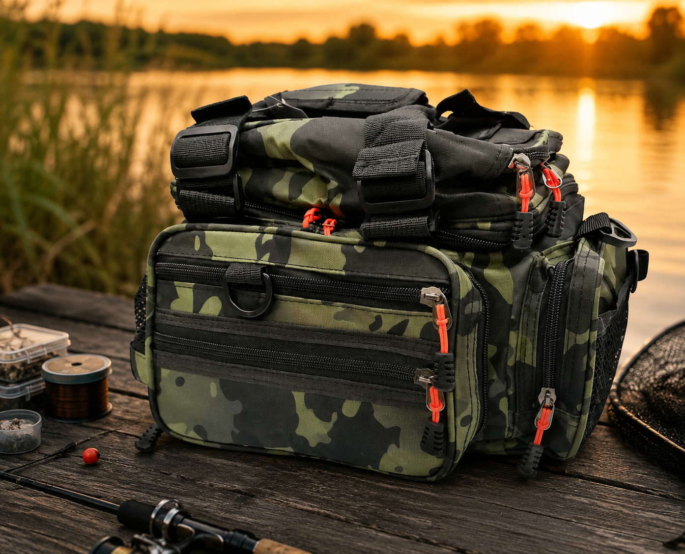 Kaida TP23 Camo Torba za Ribolov – Profesionalna Modularna Carryall Torba sa Više Džepova za Šaranski i Feeder Ribolov