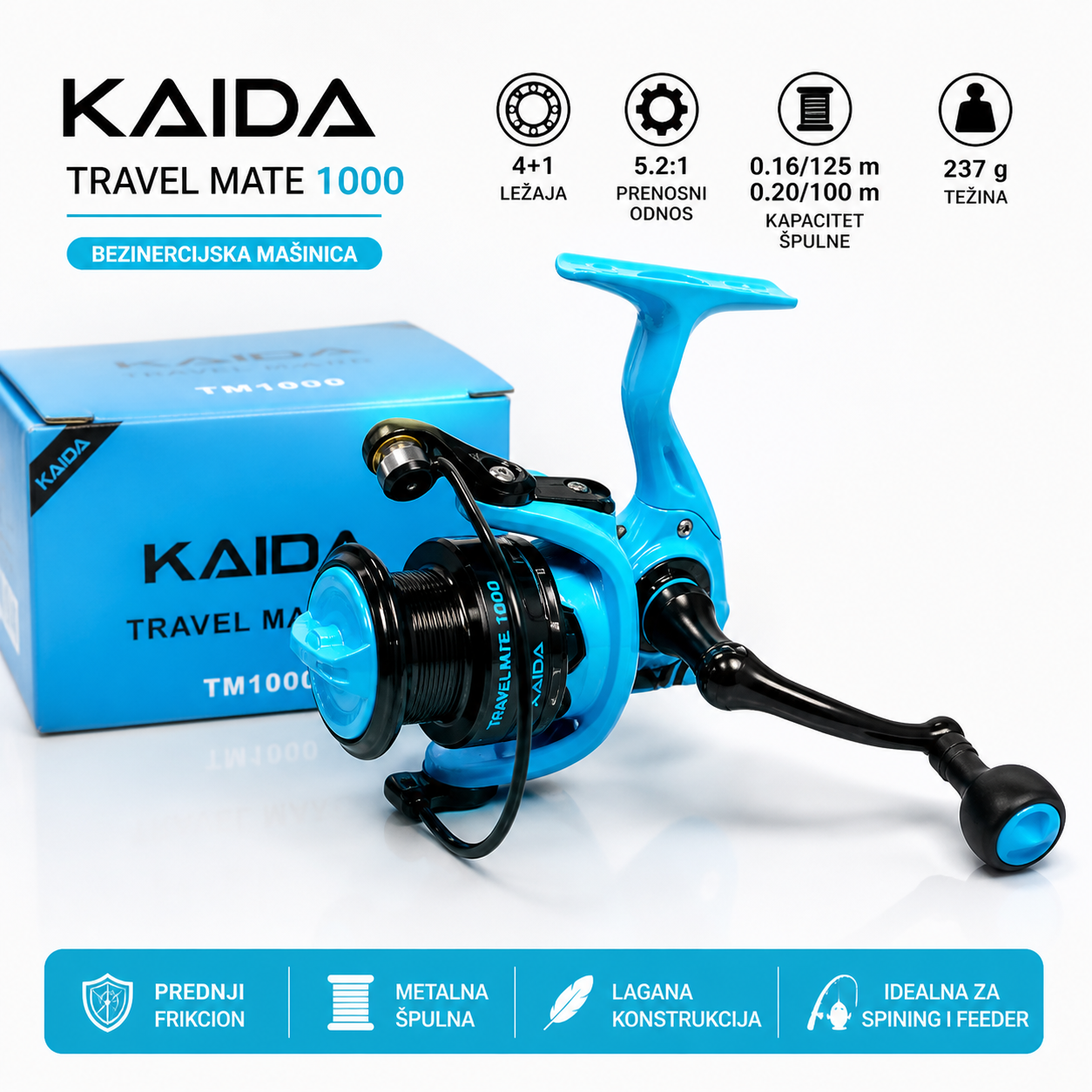 Kaida Travel Mate 1000 Mašinica za Pecanje