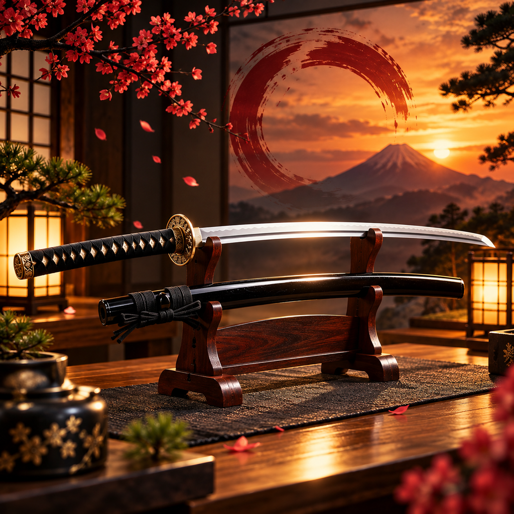 Katana Hladan Čelik 100 cm sa Futrolom – Kolekcionarski Model za Izlaganje