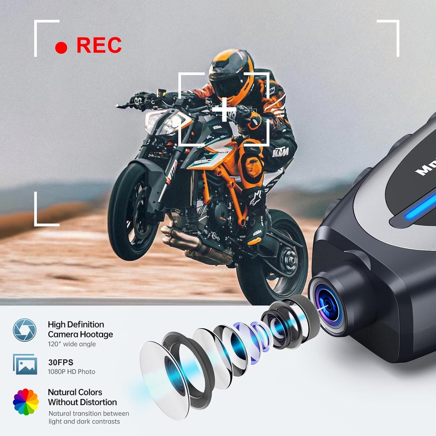 Komunikator za kacigu bluetooth sa kamerom Q29
