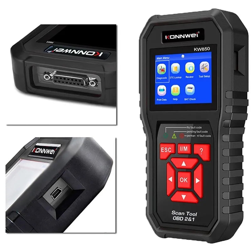KONNWEI KW850 OBD2 Auto Dijagnostika Profesionalni Skener sa LCD Ekranom