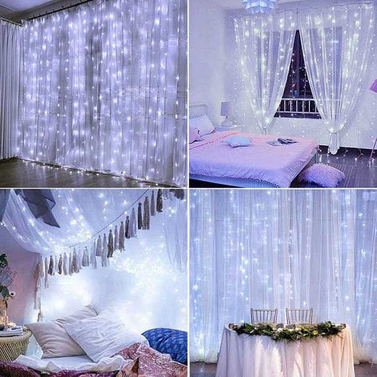 LED zavesa novogodisnja 3x3 metara Bela