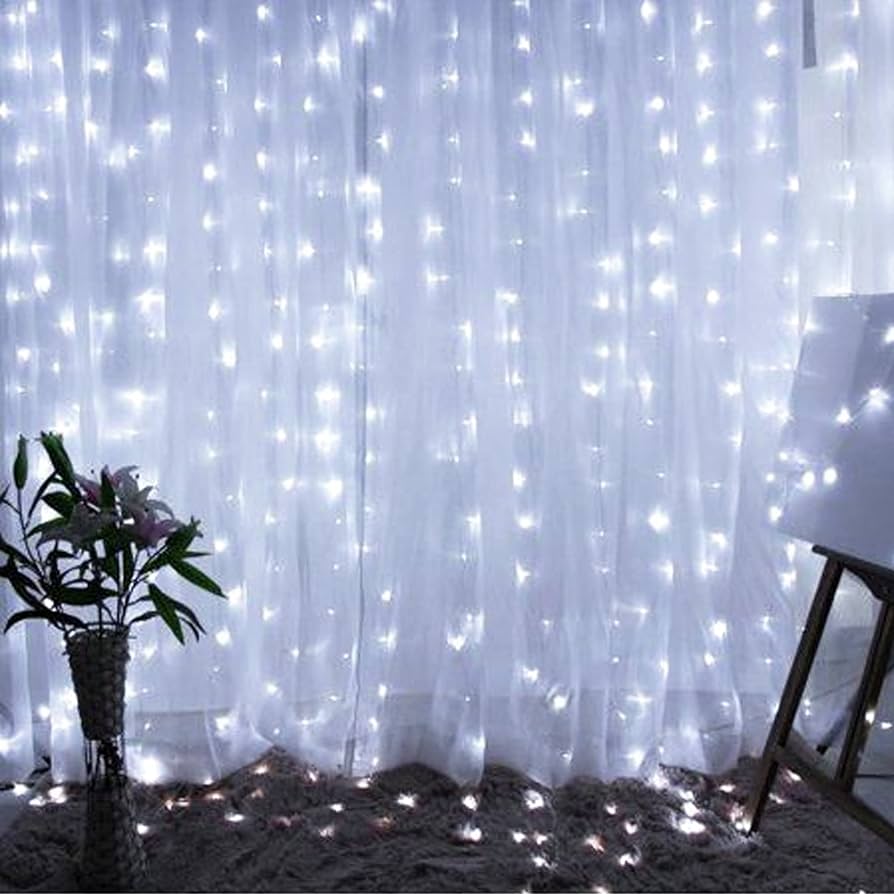 LED zavesa novogodisnja 3x3 metara Bela