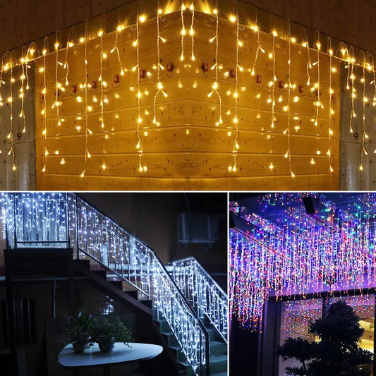 LED zavesa novogodisnja 9 metara Bela, RGB, Toplo Bela