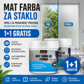Mat Farba za Staklo – Sprej za Privatnost Prozora 1+1 GRATIS, Dekorativni Efekat Mlečnog Stakla