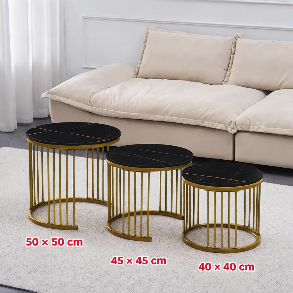 Stolići za Kafu Milano – Set od 3 Komada, Minimalistički Dizajn