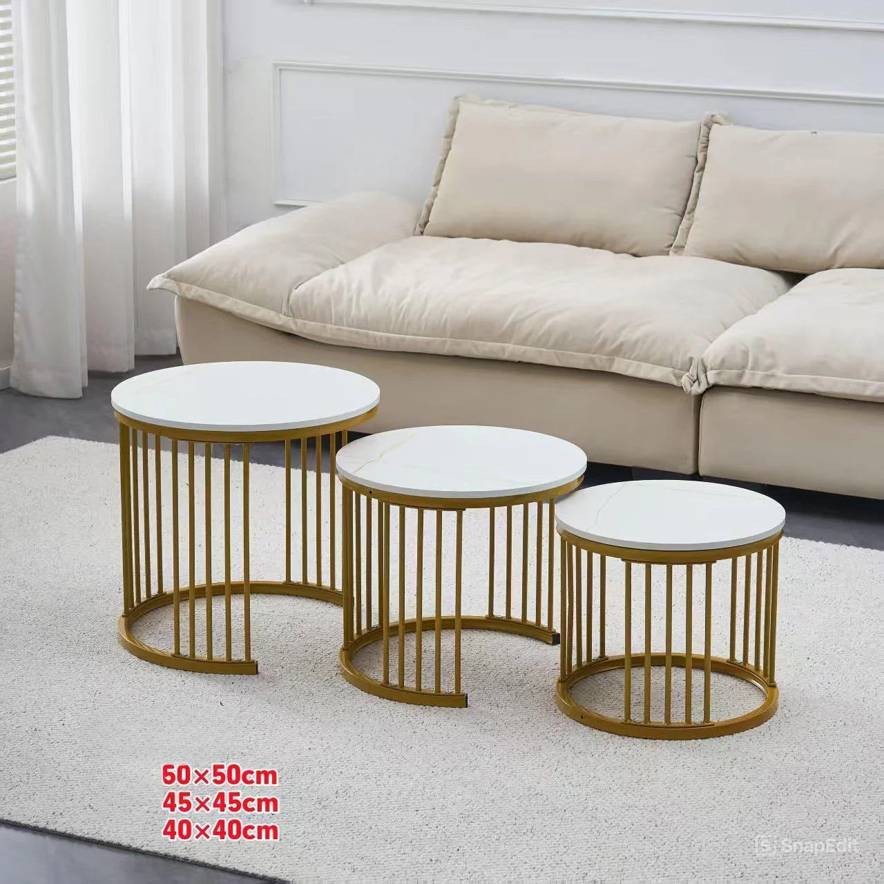 Stolići za Kafu Milano – Set od 3 Komada, Minimalistički Dizajn