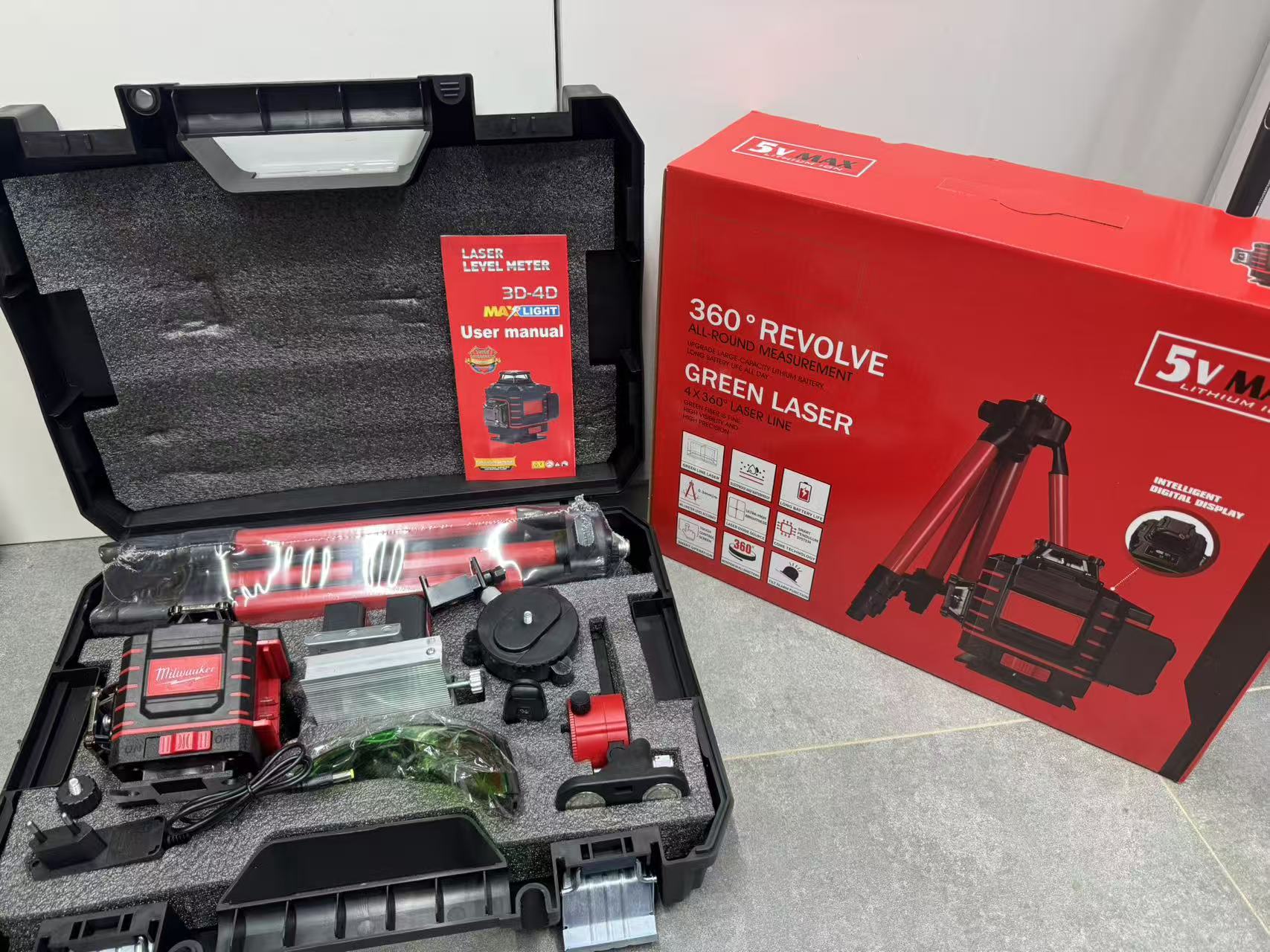Milwaukee Laser za nivelaciju 4D 16 Linija Digitalni sa Stalkom