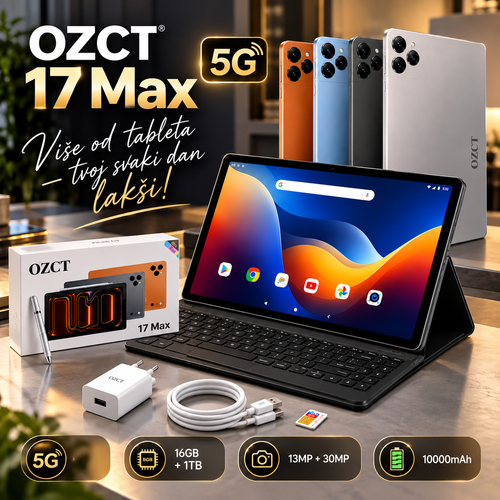 17 Pro Max 5G Tablet 16GB RAM 1TB Memorija Smart Tablet Računar Android sa Tastaturom i Olovkom