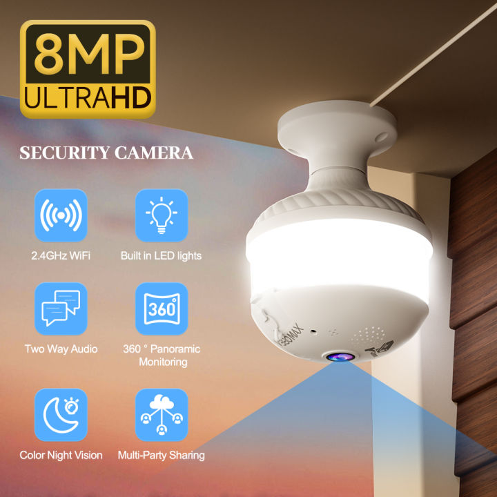 Pametna WiFi kamera u obliku sijalice V380 D8 – 8MP