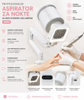 Profesionalni Aspirator za Nokte sa HEPA Filterom i LED Lampom 40W – Stoni Usisivač Prašine za Manikir i Pedikir